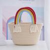 Rainbow Woven Cotton Rope Handbag - Fresh, Simple, Sweet Travel Tote
