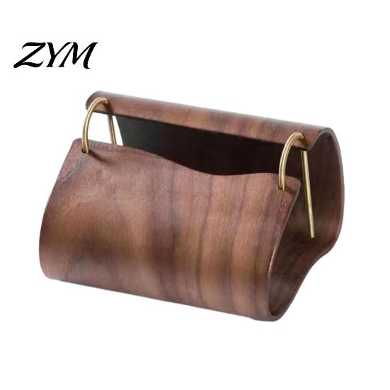 Sturdy Storage Box Wooden Tissue Holder, Rectangular Decorative Paper Napkin Dispenser, Compact Dispenser Organizer, for Office Desk Home Decor
