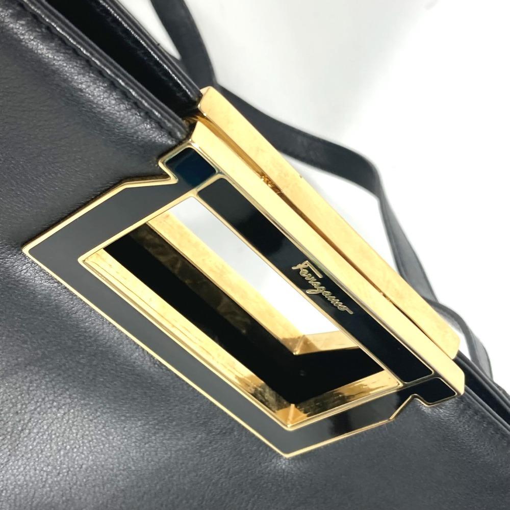 Salvatore Ferragamo Logo metal handle 2-way bag Handbag Shoulder Bag