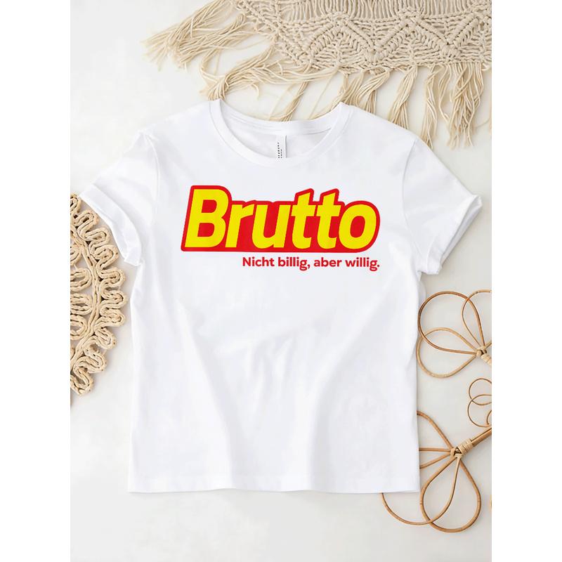 Brutto- Lustiges Mallorca Outfit Lecker Bierchen Bier T-Shirt for Men Women Unisex All Season Funny T-Shirt, 180G