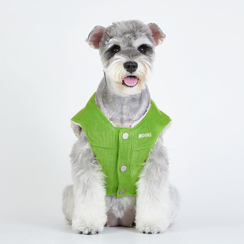 

Вельветовый жилет для собак, зимнее теплое флисовое пальто без рукавов для кошек, утепленная одежда для маленьких и средних собак, жилет для щенков и котят FB1 FB2