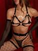 2 Stück Sexy Leder-Körper-Set für Damen, Verstellbar, Punk, Bondage, Enge Riemen, Spaß, Alternative Kleidung für Erwachsene, Accessoires