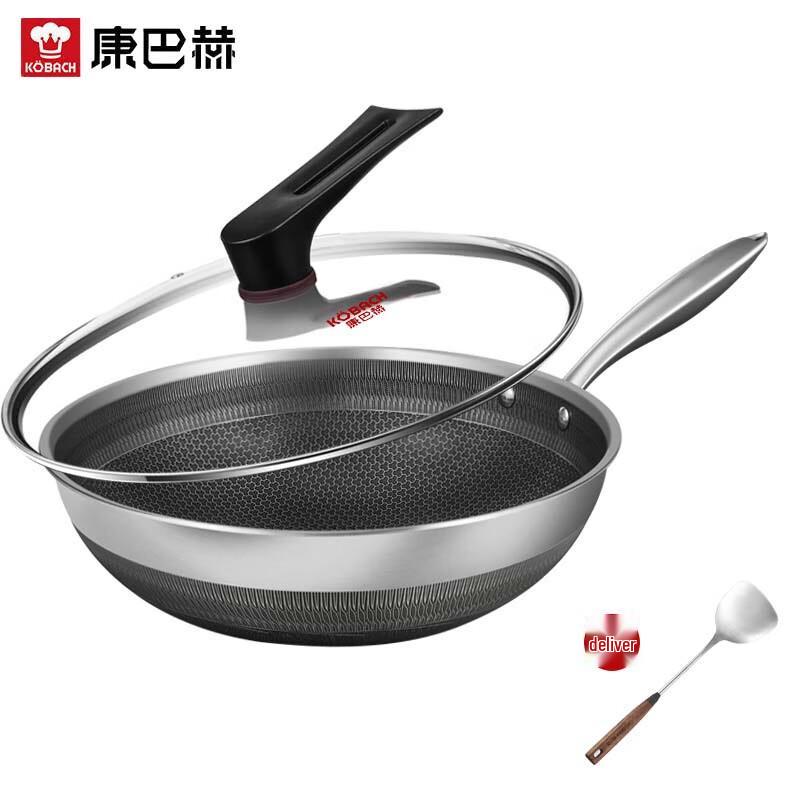 

KOBACH 32cm 316L Stainless Steel Non-stick Wok