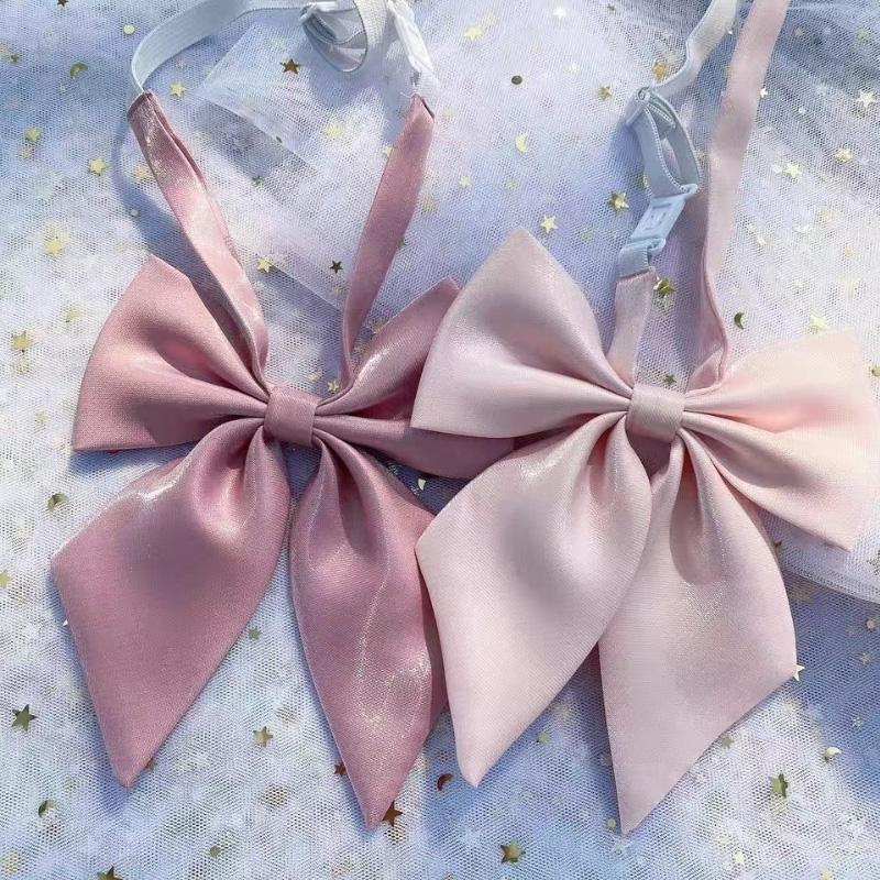 Damen Fliege im japanischen Stil für Mädchen, einfarbig, Schleife, Vintage-Seide, Krawatte, weiblich, JK-Uniform, Schmetterlingshalsband