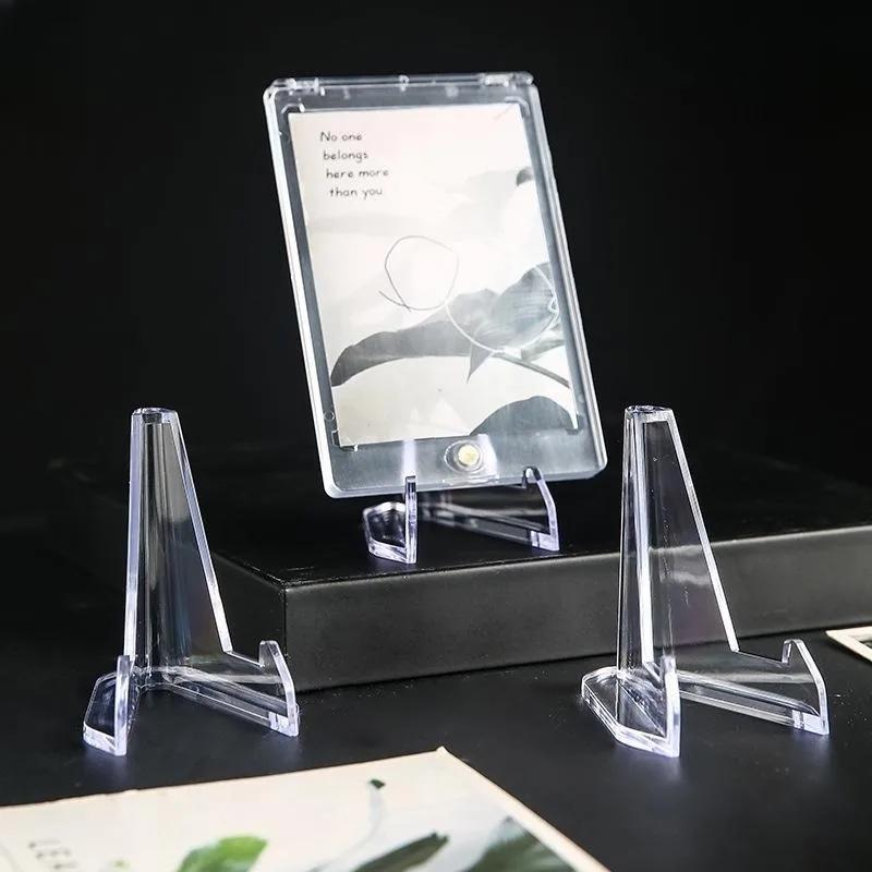 10pcs Acrylic Stands Coin Display Stand Holders Easel Commemorative Coin Mini Stand Badge Medals Display Stand Rack
