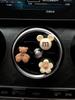 White Bear Brown Paw Set Aromatherapy Clip Car Ornament Decoration Accessories