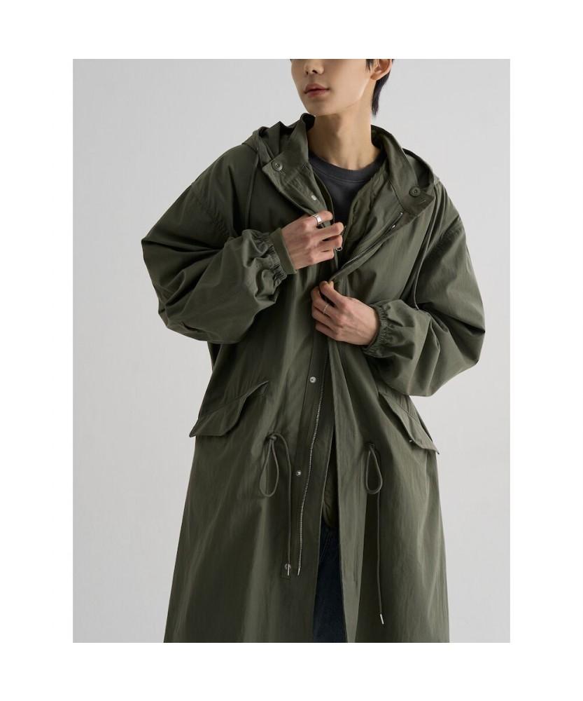 8Seconds Liner Detachable Fishtail Hooded Long Jacket Khaki