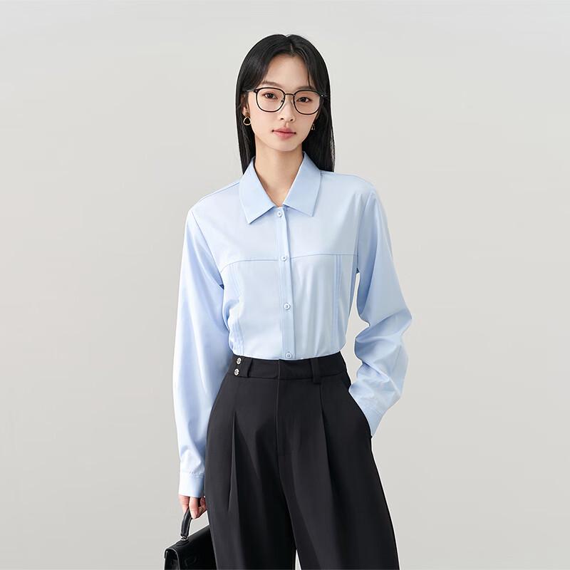 Women s Long-Sleeve Professional Shirt with Tie L