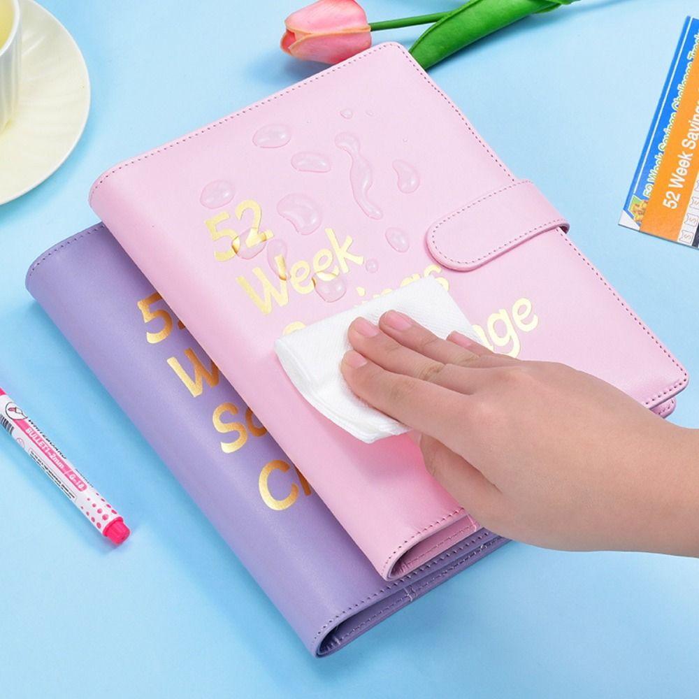 Waterproof Envelope Challenge Binder Loose Leaf Savings Tracking Sheets  Tear Resistant