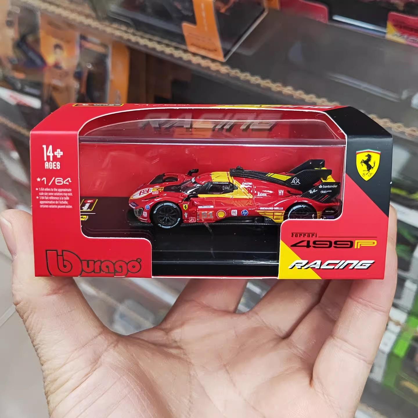 Bburago 1:64 Ferrari 499P Le Mans 2025 #83 #51 Alloy Diecast Model Car 24h Race Team WEC Hypercar Collectors  Mini Toy In Stock