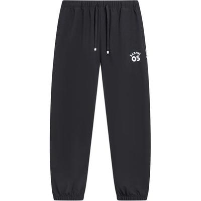 Li Ning Bad Five Pantalon de Sport Tricoté Confortable à Cordon de Serrage Taille Moyenne Couleur Unie Bas pour Homme Noir AYKT811-1
