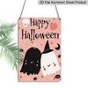 2D Flat Cute Pink Happy Halloween Ghost Metal Sign - 8.0x12.0inch Aluminum Wall Art, Soft Pastel Halloween Decor for Home, Porch - Easy Install with