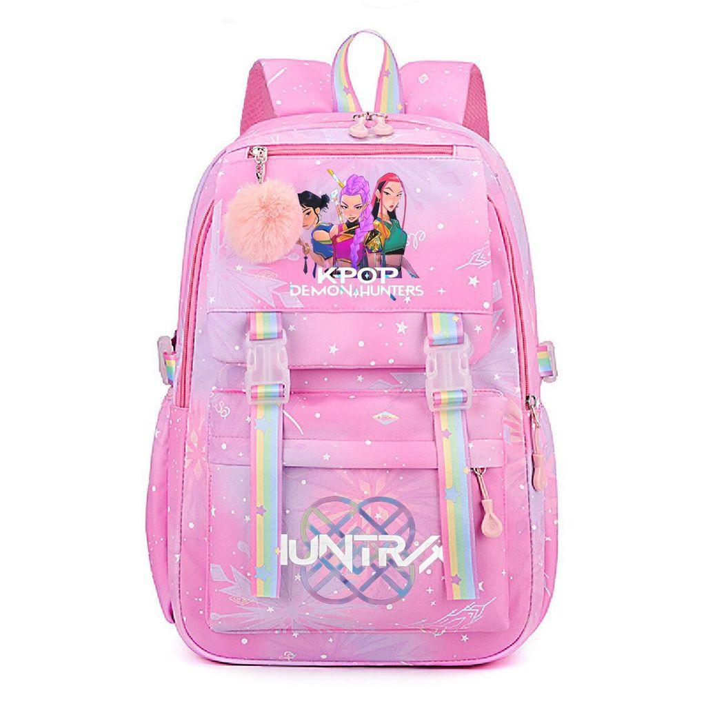 Kids Girls Kpop Rumi Mira Zoey Super Star Singers Printed Backpack Student School Bag