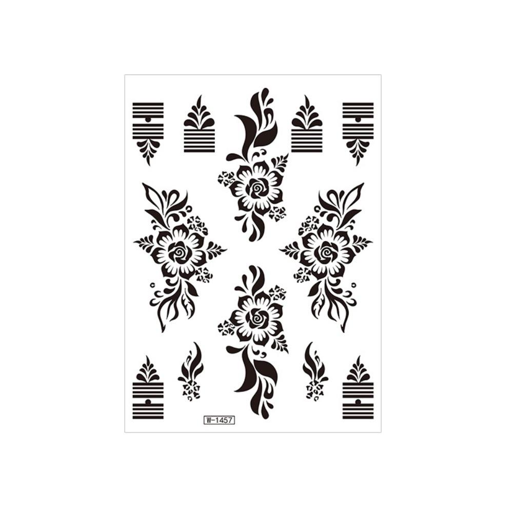 Fake Henna Tattoo Stickers India Mehndi Flower Body Art Sticker  Women/Lady/Girl