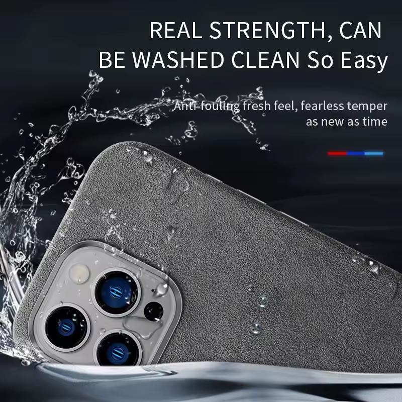 Premium Leather Magnetic Phone Case for IPhone 17 16 15 14 13 Pro Max Luxury Suede Supercar Artificial Leather Shock Proof Cover