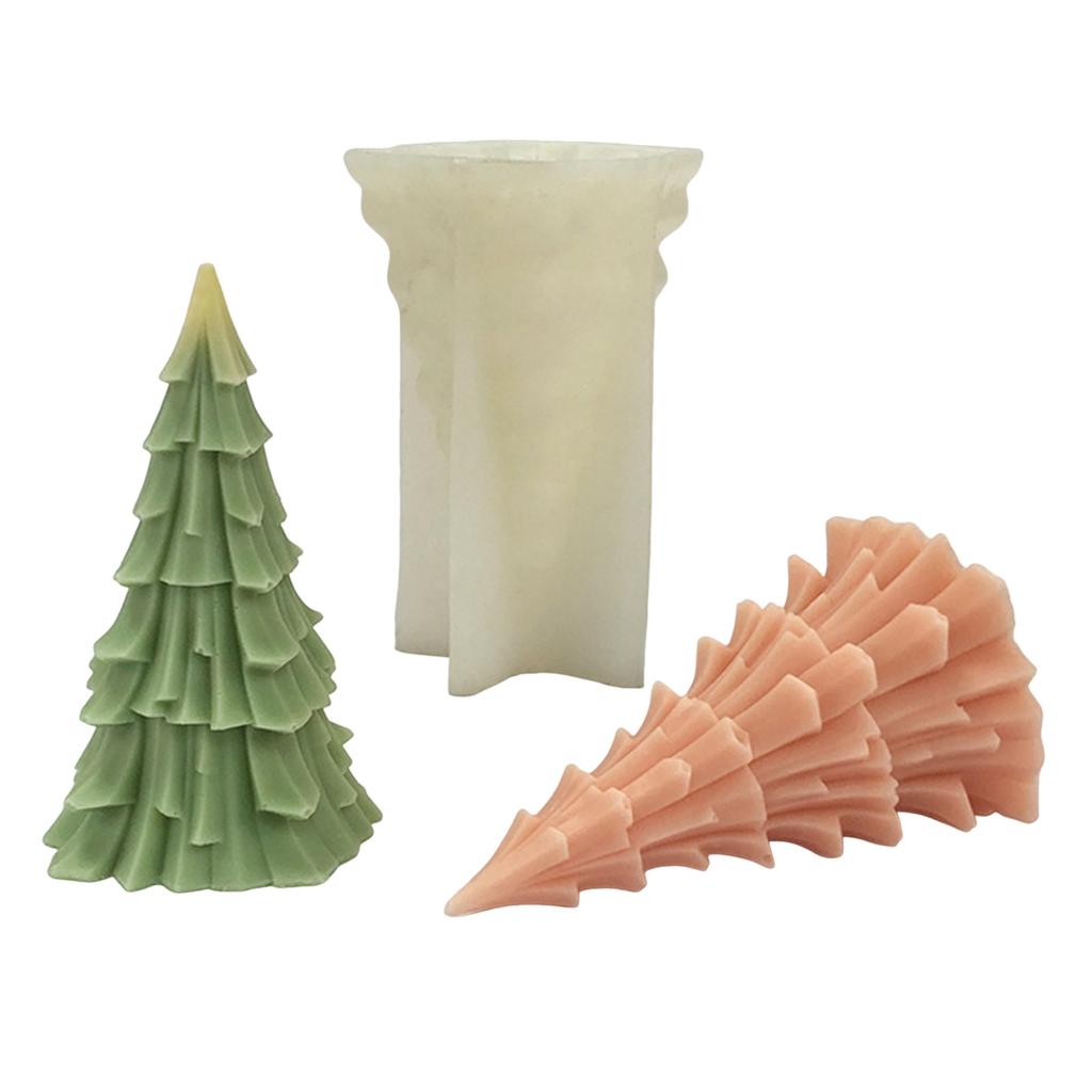 Christmas Tree Candle Mould Silicone Molds Ornament Molds Castings Molds Handmade Plasters Molds Craft Supplies