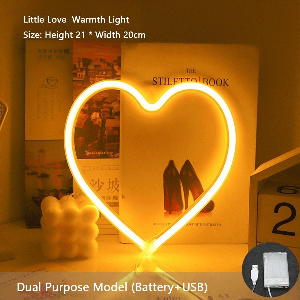 LED Atmosphere Light Love Shape Light Battery Powered Wall Lamp Valentine's Day Gifts