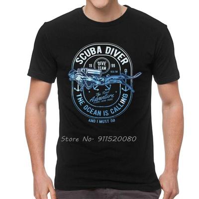 Scuba Diver T-Shirts Men Fashion T Shirts  Diving Lover Gift Tshirts  Cotton Tees Top Clothing Harajuku Streetwear