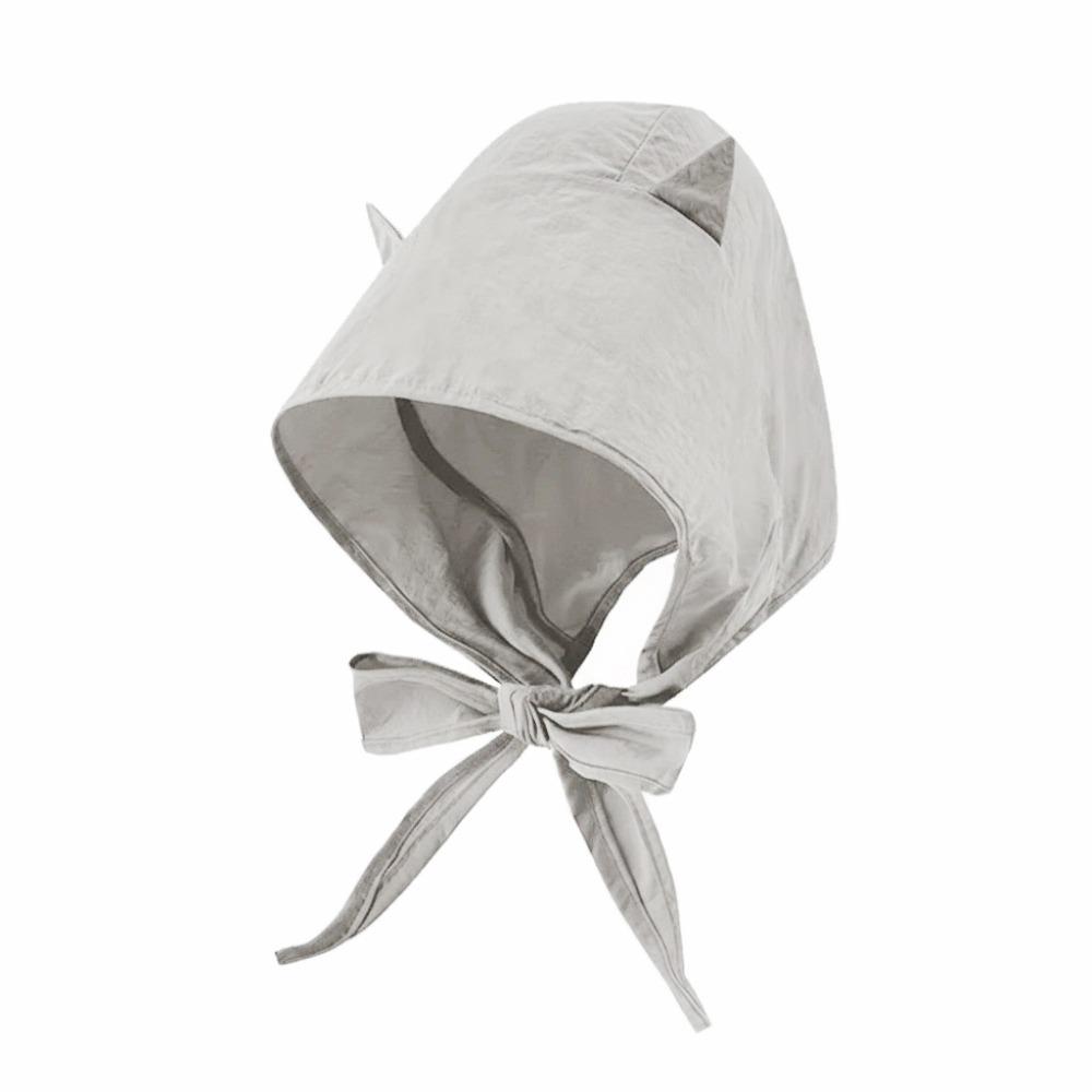 

New Polyester Strap Pullover Hat Little Devil Solid Color Headscarf Hats Quick-drying Funny Sun Protection Caps Women серый