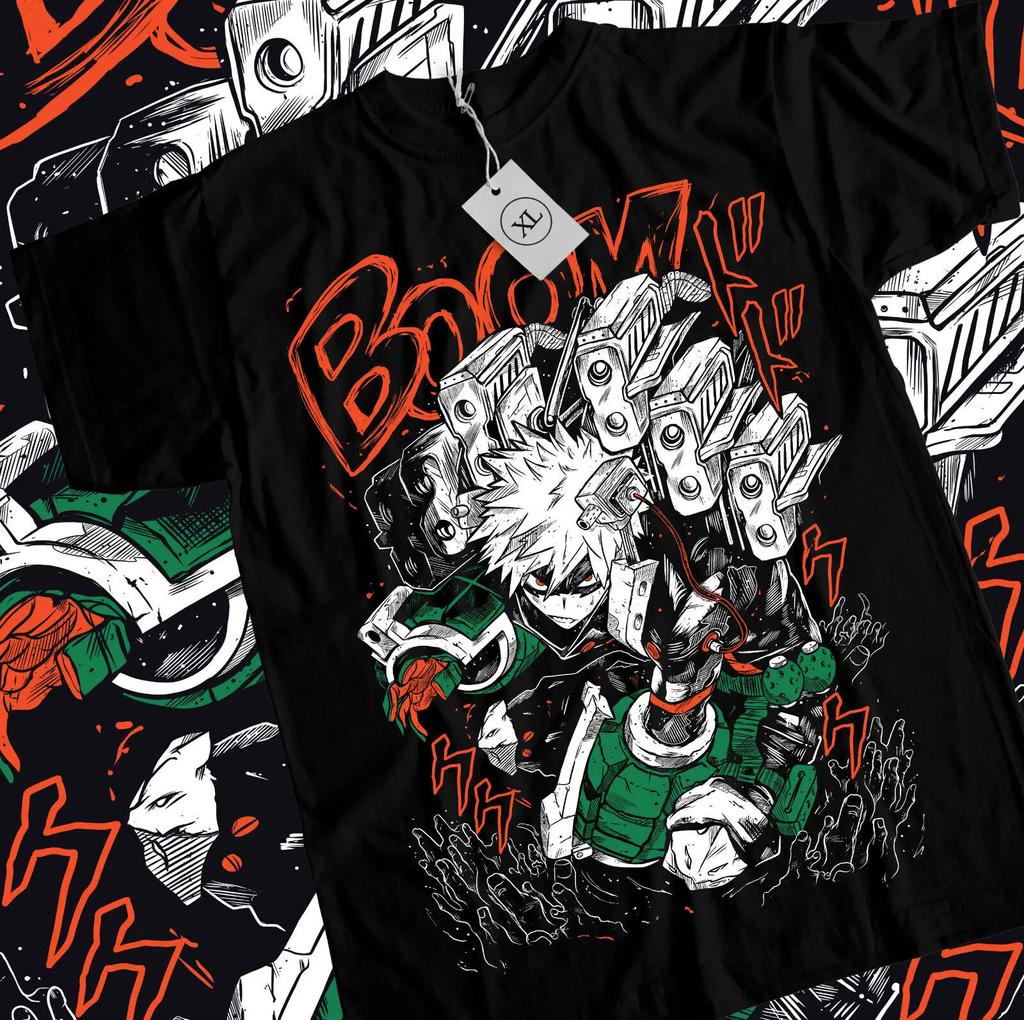 Bakugou T-Shirt Izuku Midoriya Deku  Hero  Midoriya Izuku Black Shirt  Graphic T Shirts  Y2k Top  Women Clothing  Oversized