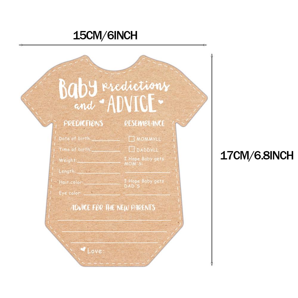 20pcs Baby Shower Gender Prediction Cards, 17x15cm Interactive Game Cards for Gender Reveal Parties, Fun Baby Shower Activities