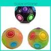 Buntes 12-Loch-Zauberkugel-Stressabbau-Spielzeug, kreatives Regenbogenpuzzle gegen Angstzustände