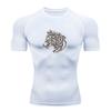 Men's Compression Workout T-Shirt, Stylish Angry Tribal Wolf