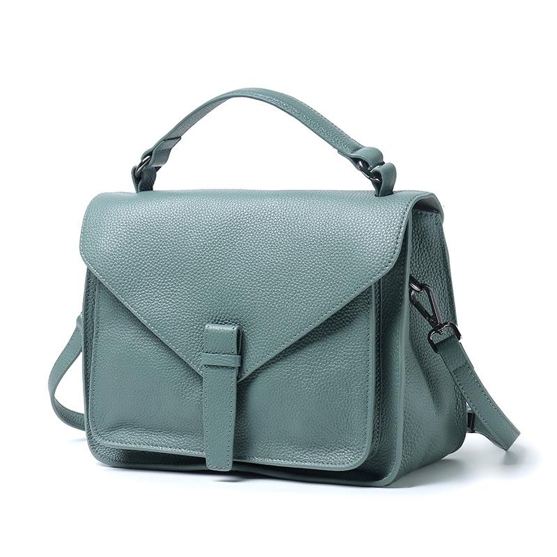 Borsa Messenger Portatile in Pelle di Mucca Primo Strato Borsa Messenger Retrò Grande Capacità Borsa da Donna in Pelle Tracolla Singola Rimovibile