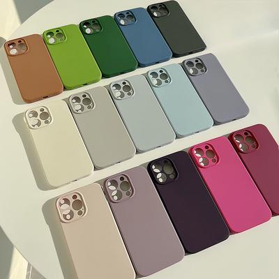 Custodia per cellulare in silicone liquido di alta qualità Iphone16promax/15/14 Apple 13 Custodia protettiva anti-caduta a copertura totale