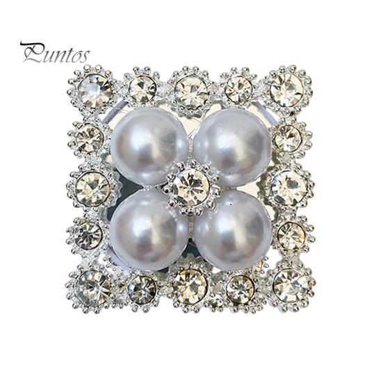 Mobile Phone Holder Telescopic Foldable Self-adhesive Anti-slip Decoration Square Rhinestone Faux Pearl Phone Folding Finger Stand for Desktop