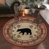 Nordic Retro Round Carpet for Living Room American Pastoral Styl Rug for Bedroom Home Decor Mat Non-slip Chair Mat Washable
