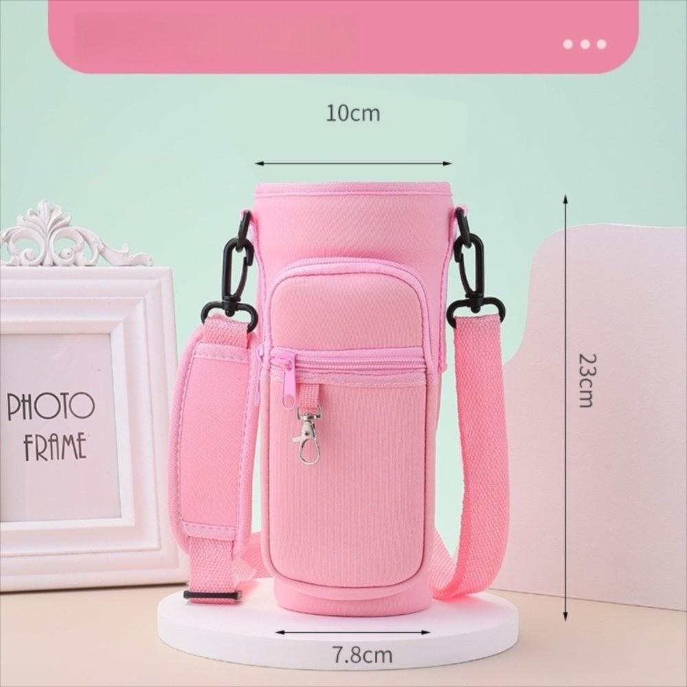 Non-slip Water Bottle Carrier Bag 40oz with Handle Water Bottle Pouch Holder with Pocket Adjustable Shoulder Strap