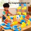 Kids Magnetic Rail Car Cube Toy Educational Toy DIY Building Blocks Magical Track Train Gravity Maze Toy Christmas birthday Gift