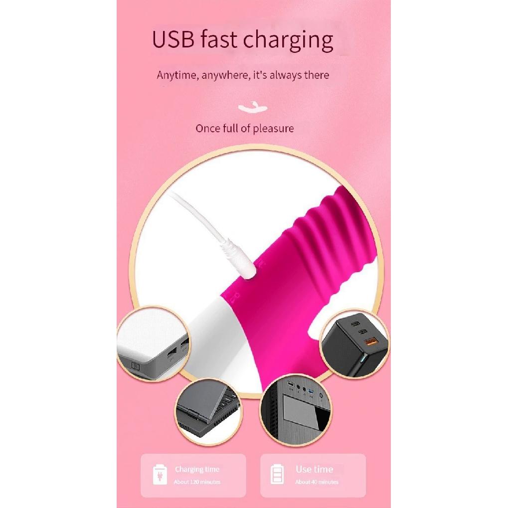 Rabbit's Head Sucks Clitoris, AV Magic Stick, Dildo, G-Spot Stimulation Vibrator, Warm Massage, Female Masturbator, Sex