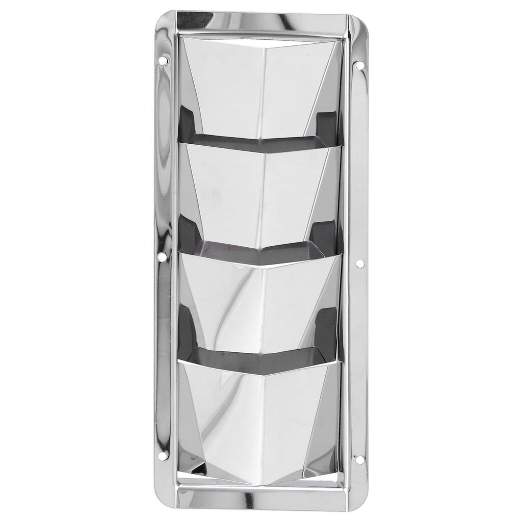 Marine Louver Vent Grille Square 4 Slots Grid Cover Boat Shutters Blind Stainless Steel