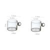 2/1PC 100ml Glass Cup Espresso Cups Home Glass Ball Handle Mini Coffee Latte Cup Tea Water Mug Steak Juice Bucket Table Decor