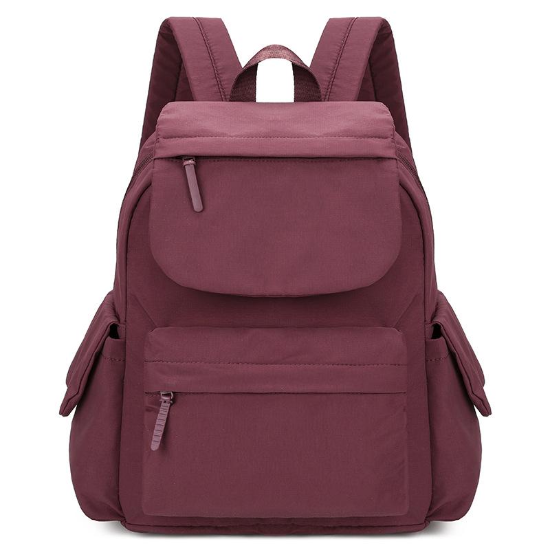 Sac à dos de couleur unie Léger Grande capacité pour unisexe