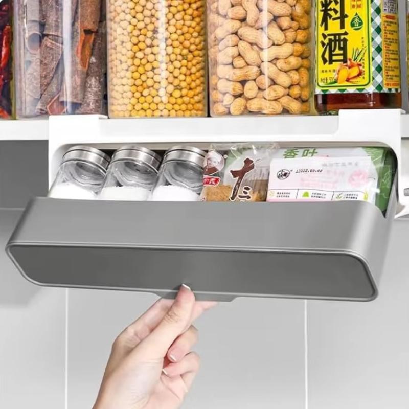 Plastic Seasoning Bottle Storage Rack Kitchen Seasoning Bottle Punch-free Adjustable Multi-functional Seasoning Jar Set