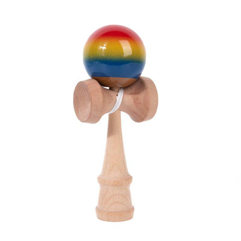 Traditional Bamboo Wood Kendama Skill Toy - Puzzle Ball and Sword Gift