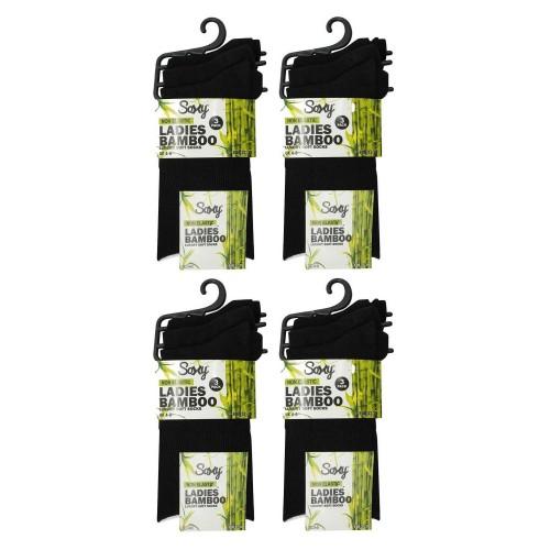 Soxy Womens/Ladies Mid Calf Bamboo Socks (Pack of 12)