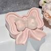 Ceramic Soap Holders with Bows Drainages Enhanceds Design Bathroom Counter Organizers Decorative Sink Tray