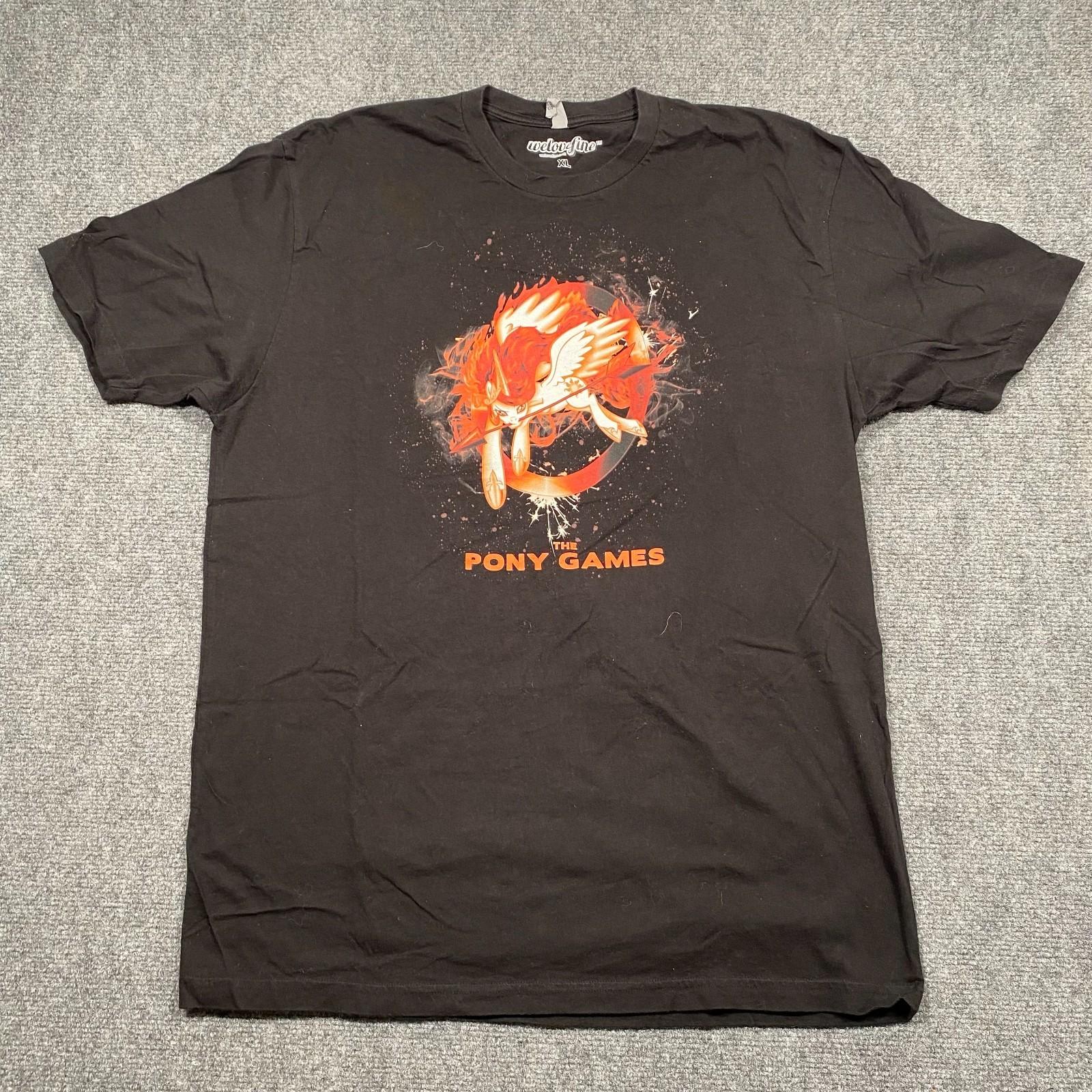 My Little Pony Hunger Games The Pony Games Parody T-Shirt Black XL Celestia Unisex T-Shirt M