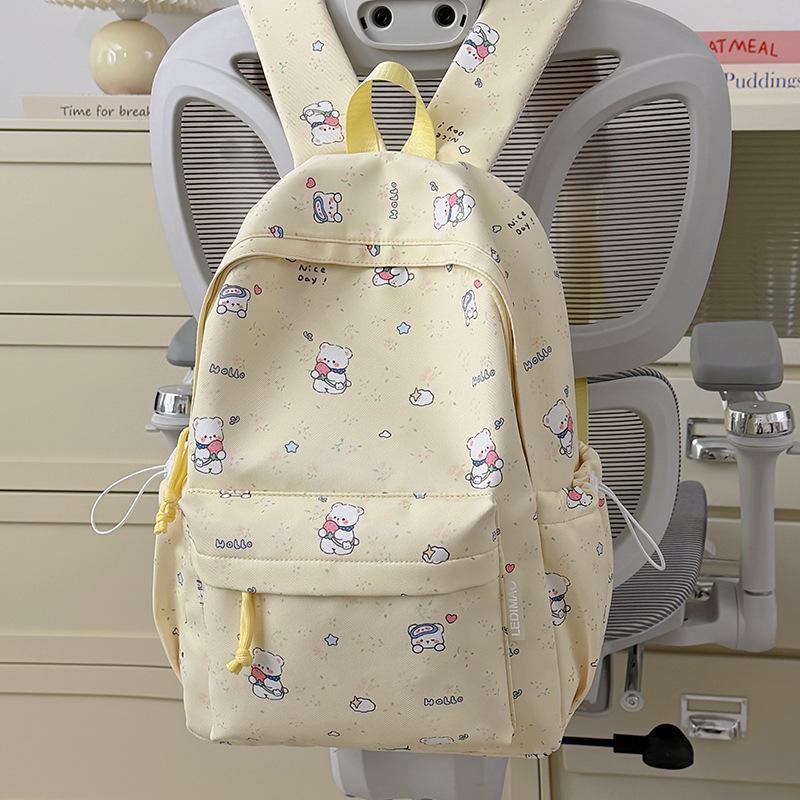 Schoolbag Printed Backpack Female Students Large Capacity High Value Niche School Bag Junior High School Student High School Student Leisure Going