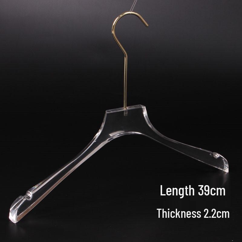 Transparent Acrylic Non-Slip Hanger for Women’s and Men’s Clothes with Pants Clip Single