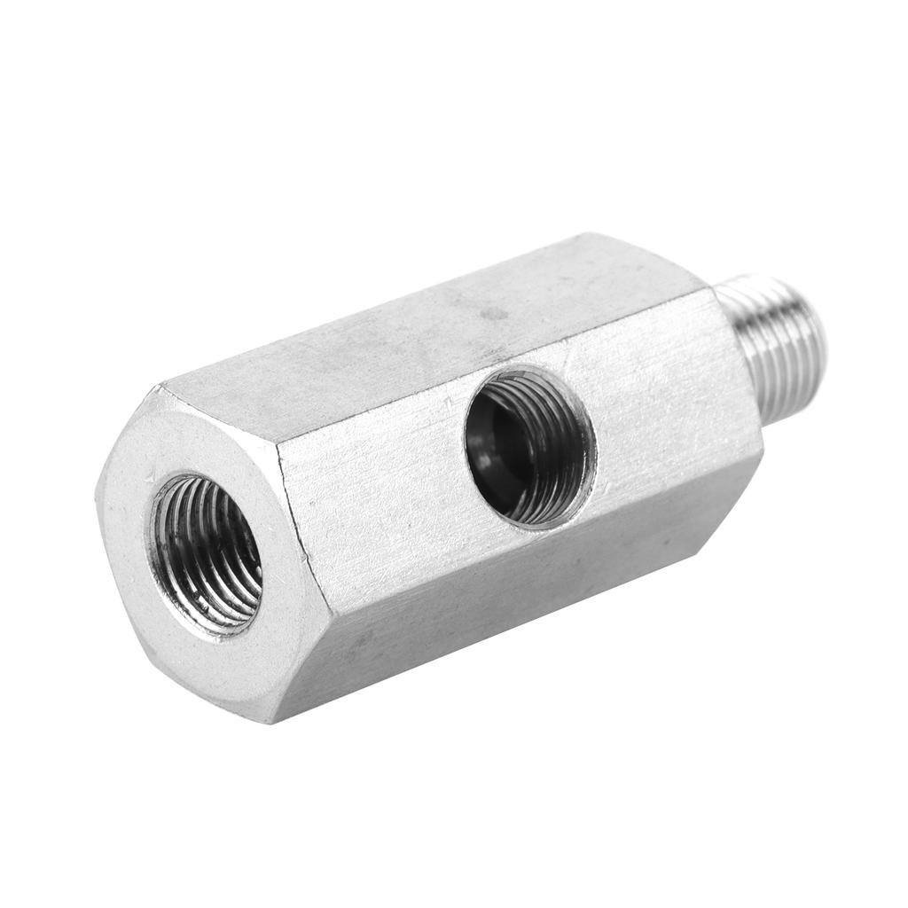 Oil Pressure Sensor Adapter NPT Tee Male to Female1 8in to M10x1.0 Turbo Supply Line Gauge Fitting