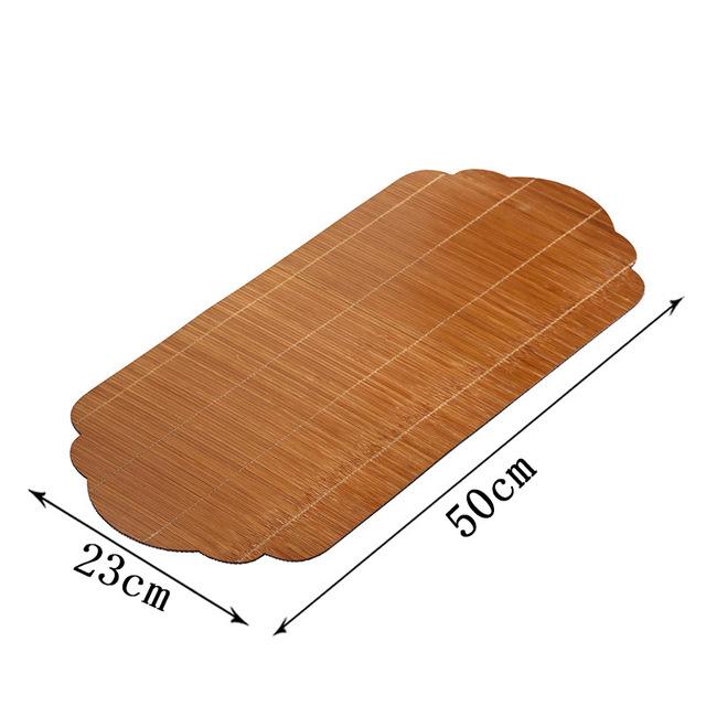 Lacquer Bamboo Weaving Auspicious Cloud Tea Mat Hand-woven Table Flag Zen Tea Making Waterproof Tea Mat Tea Ceremony Accessories