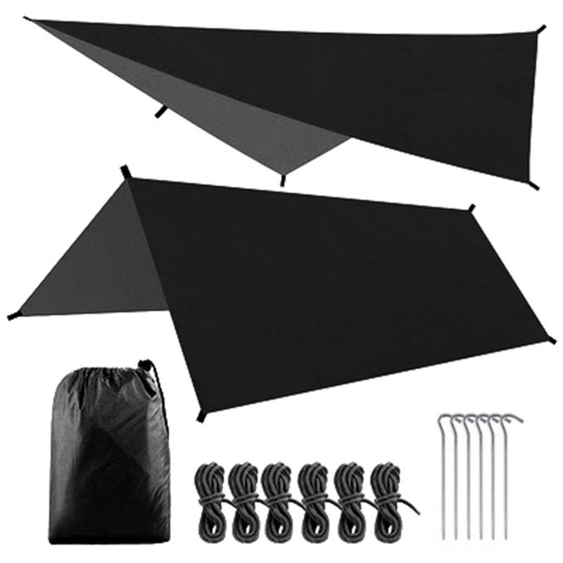 Ultralight Camp Tent Waterproof Camping Tarp Shelter Portable Hammock Rain Fly Sunshade for Outdoor Hiking
