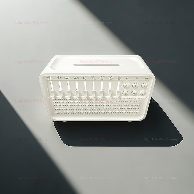 4 in 1 Bluetooth Lautsprecher Weißes Rauschen Schlaf Nachtlicht Luftbefeuchter All-in-One Maschine mit 8 Naturgeräuschen für entspannenden Schlaf und