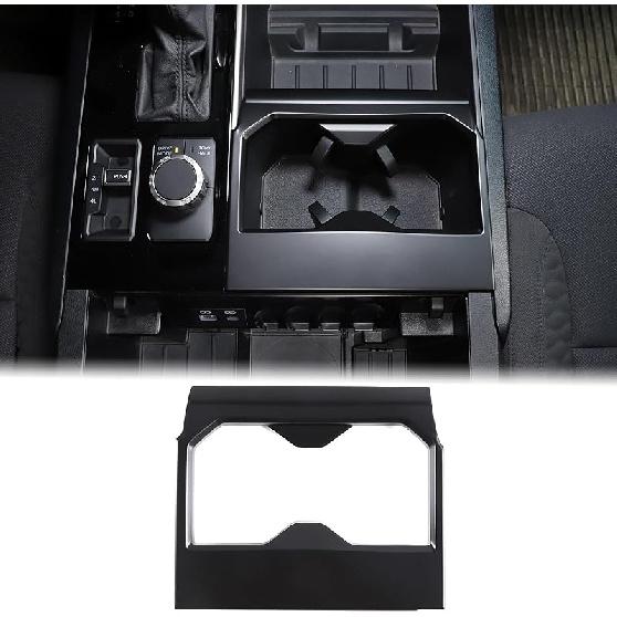 Aunginsy Car Rear Seat Central Armrest Cup Holder Cup Trim Frame Cover Compatible with Toyota Tundra/Sequoia 2022-2025 Car Back Center Console Water