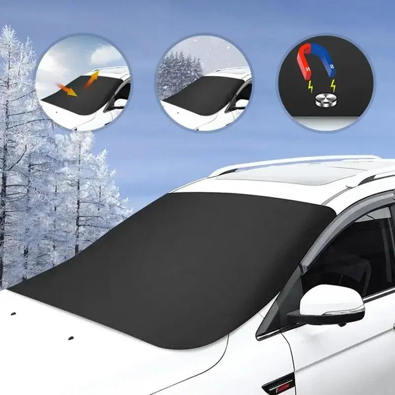 Car Windshield Cover For Snow And Ice Auto Premium Windshield Snow Blanket Auto Front Screen Winter Weather Cover Car Ice Shield
